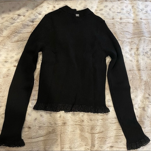 For Love & Lemons Nina Cardigan Black XS - Picture 6 of 11